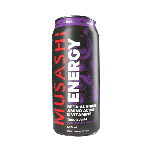 Musashi Energy Drink 500ml Purple Grape - 12 Pack