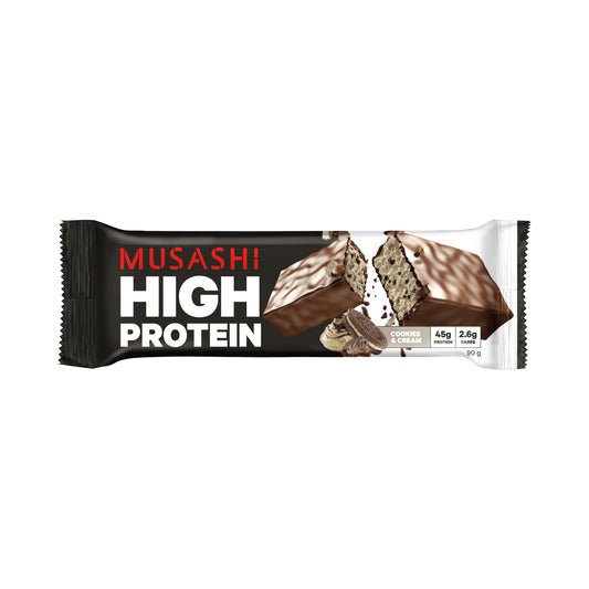Musashi High Protein Bar - 90g - Cookies & Cream - 12 Pack