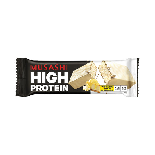 Musashi High Protein Bar 90g White Choc Lemon Cheesecake - 12 Pack