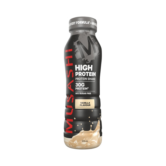 Musashi High Protein Shake 375ml Vanilla - 6 Pack
