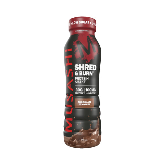 Musashi Shred  & Burn Shake- 375ml - Choc - 6 Pack