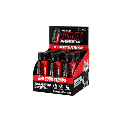 NEXUS Per4m Shot Red Sour Straps - 12 Pack
