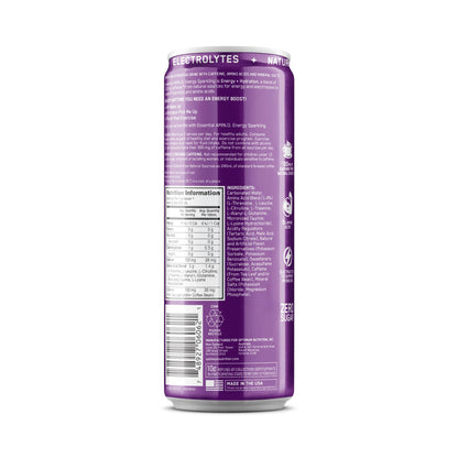 ON Amino Energy Sparkling Energy Drink 355ml Grape Back