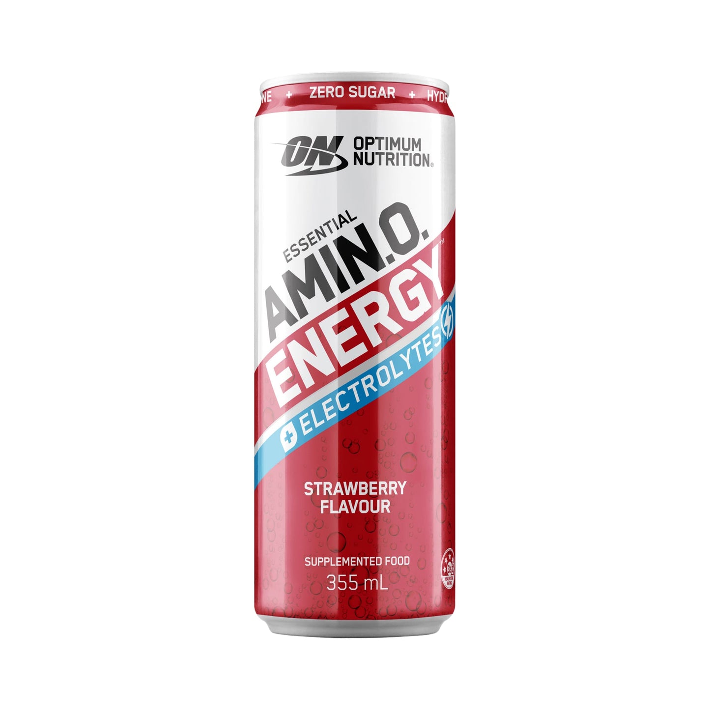 ON Amino Energy Sparkling Energy Drink 355ml Strawberry Front