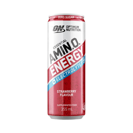 ON Amino Energy Sparkling Energy Drink 355ml Strawberry Front