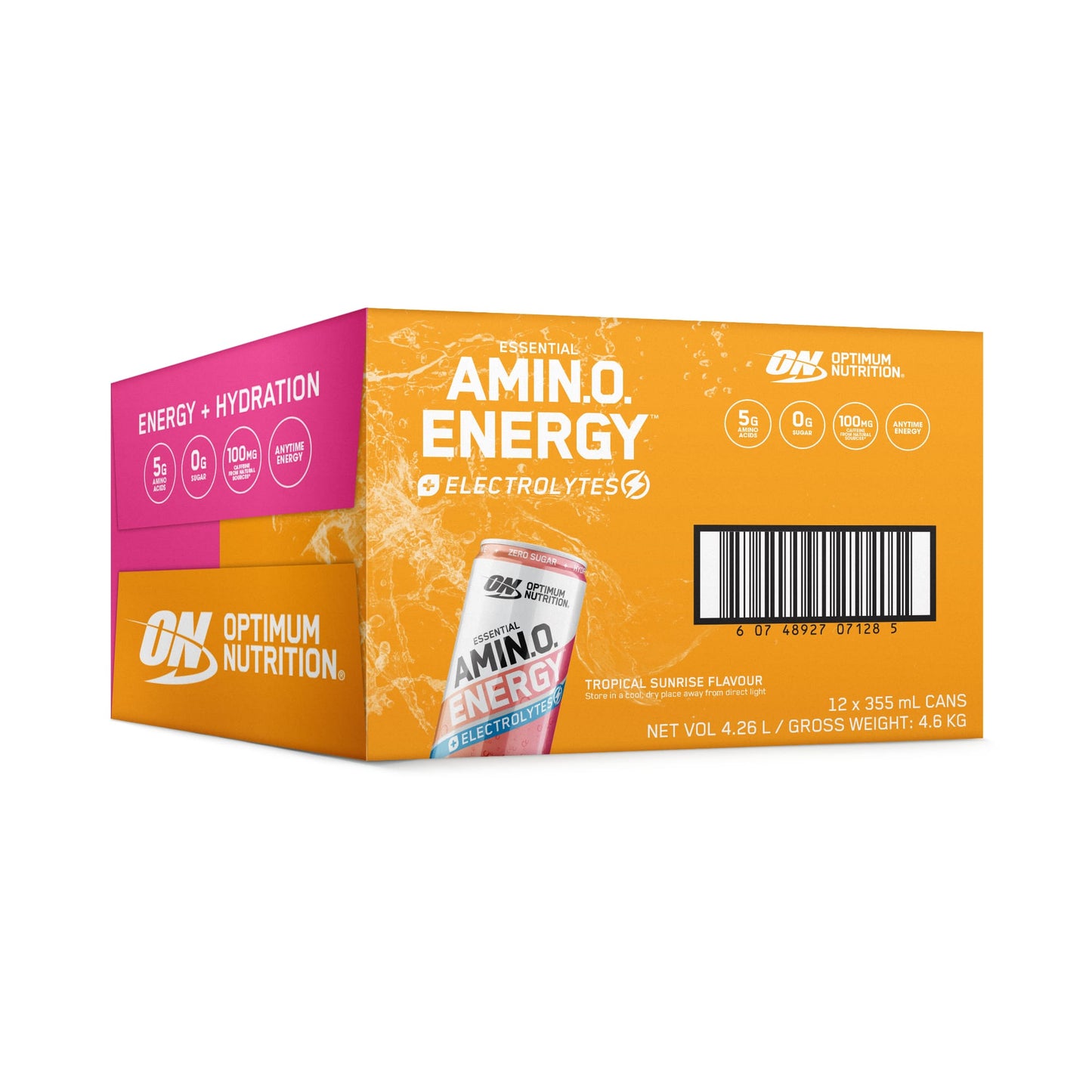 ON Amino Energy Sparkling 355ml Tropical Sunrise Box