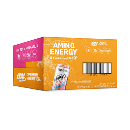 ON Amino Energy Sparkling 355ml Tropical Sunrise Box