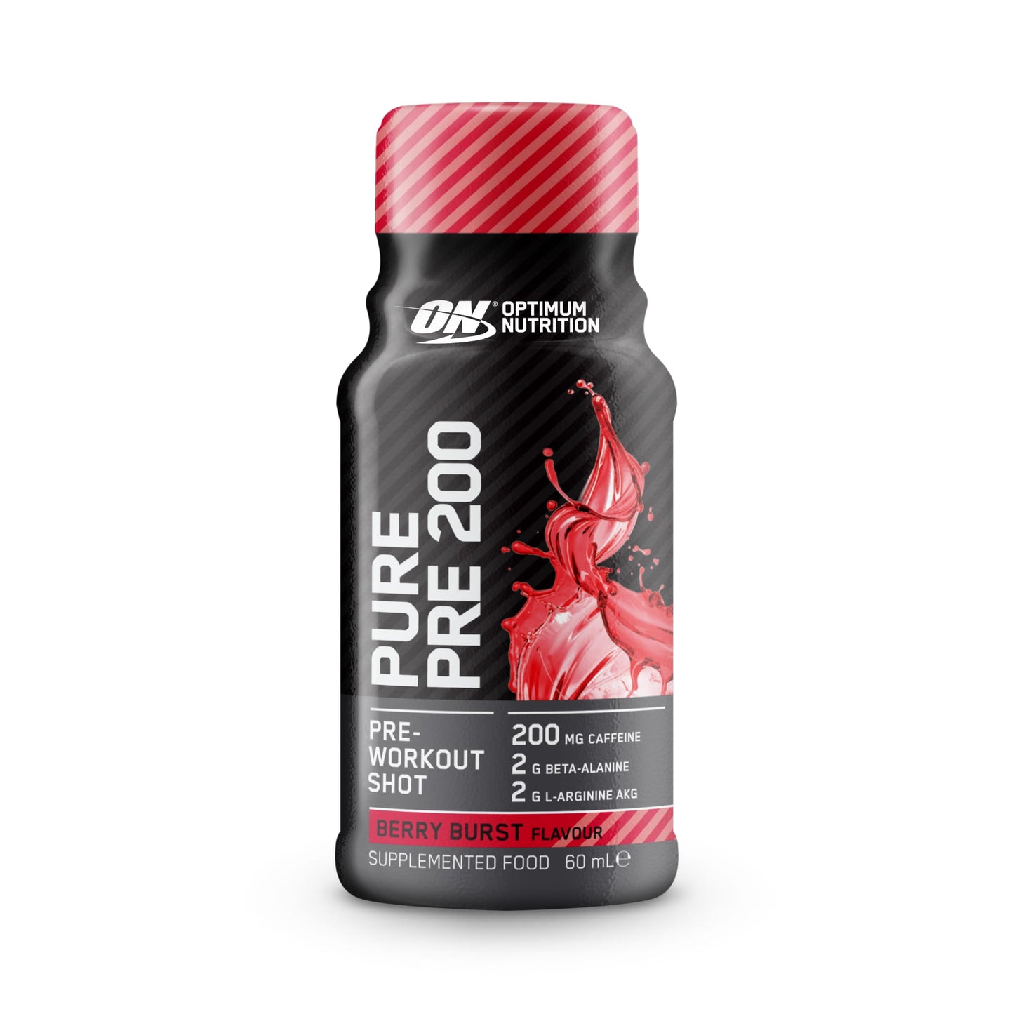 ON Pure Pre 200 Pre-Workout Shot - Berry - 12 Pack