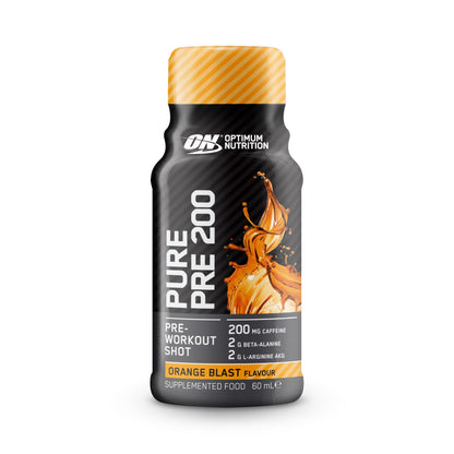 ON Pure Pre 200 Pre-Workout Shot - Orange - 12 Pack