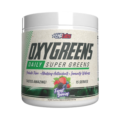 EHP Labs Oxygreens Daily Greens powder 15 serve Forest Berries