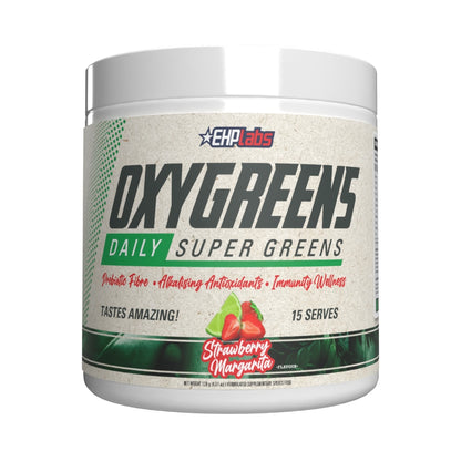 EHP Labs Oxygreens Daily Greens powder 15 serve Strawberry Margarita