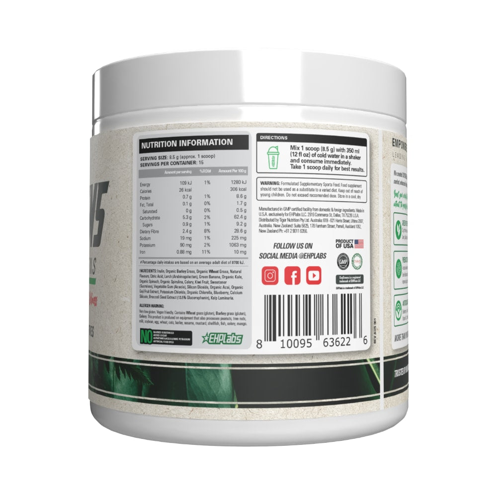 EHP Labs Oxygreens Daily Greens powder 15 serve Strawberry Margarita