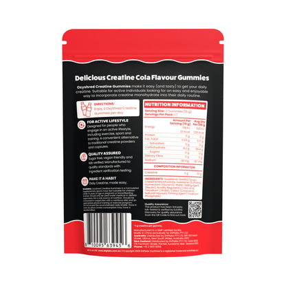 Oxyshred Creatine Gummies 15g sachet - Cali Cola - 15 pack