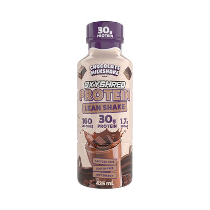 Oxyshred Protein Lean Shake RTD 425ml Chocolate Milkshake - 12 Pack