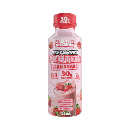 Oxyshred Protein Lean Shake RTD 425ml Strawberry Milkshake - 12 Pack