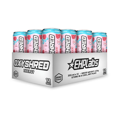 EHP Labs Oxyshred Ultra Energy RTD 355ml Raspberry Refresh - 12 Pack