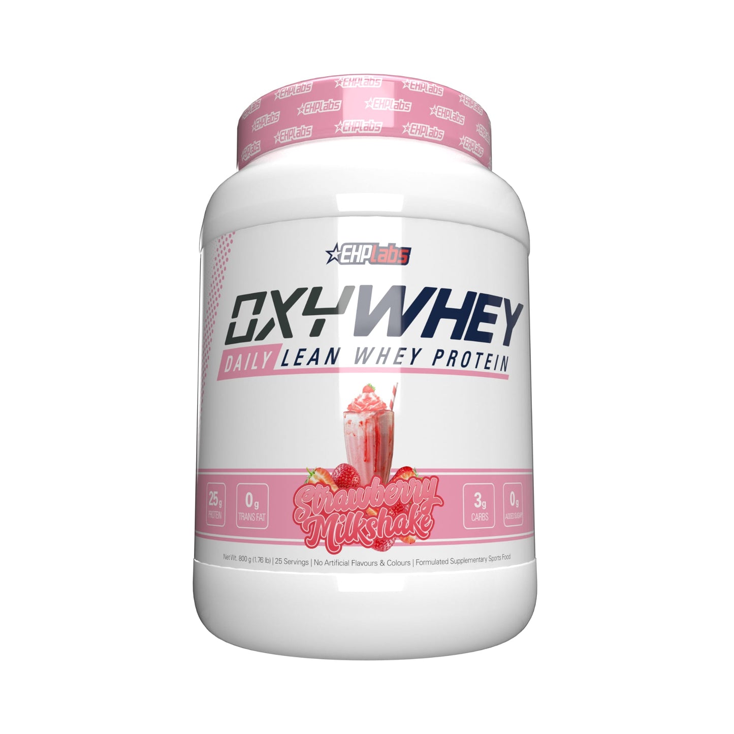 EHP Labs Oxywhey 2lb Lean Whey Protein Strawberry Milkshake - 25 serve