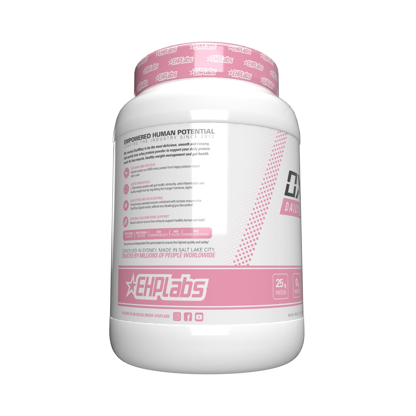 EHP Labs Oxywhey 2lb Lean Whey Protein Strawberry Milkshake - 25 serve