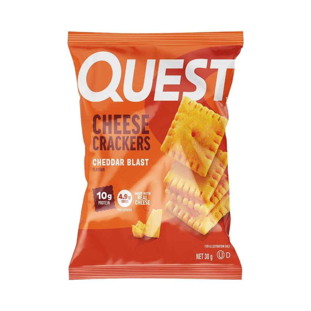 Quest Cheese Crackers 30g Cheddar Blast - 8 Pack