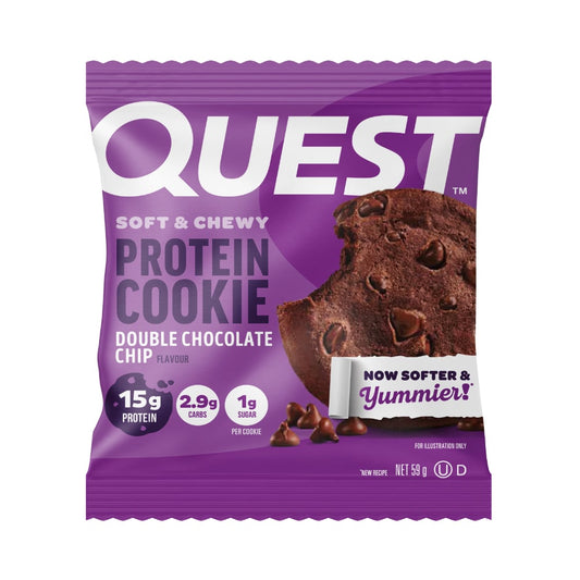 Quest Protein Cookie 59g Double Chocolate Chip Packet Front