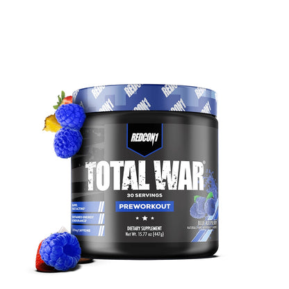 TOTAL WAR Pre Workout 30 Serves - Blue Raspberry