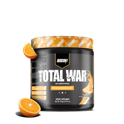 TOTAL WAR Pre Workout 30 serves - Orange Crush