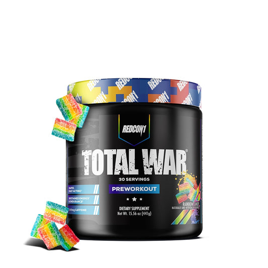 TOTAL WAR Pre Workout 30 Serves - Rainbow Candy