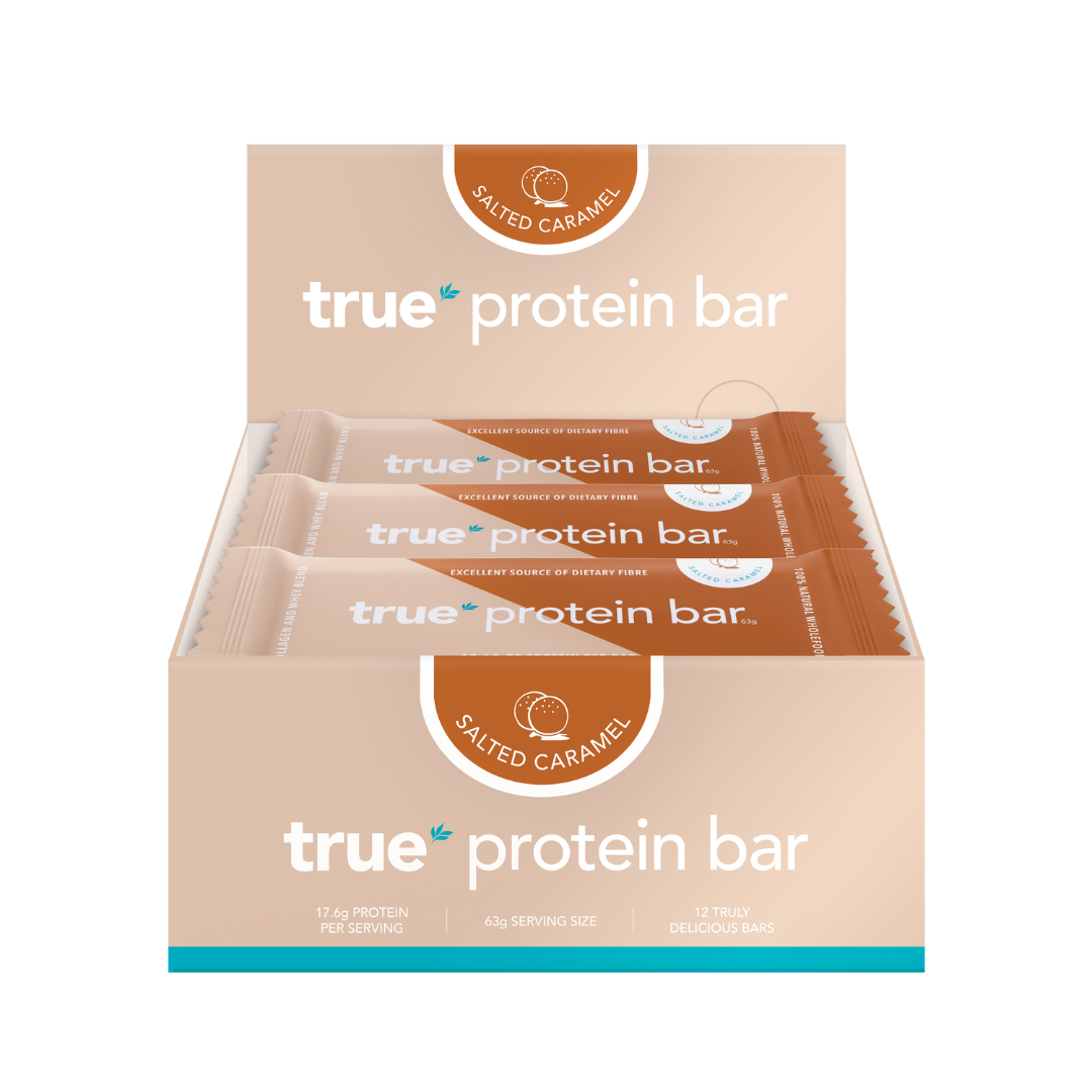 True Protein 63g Salted Caramel Protein Bar - 12 pack