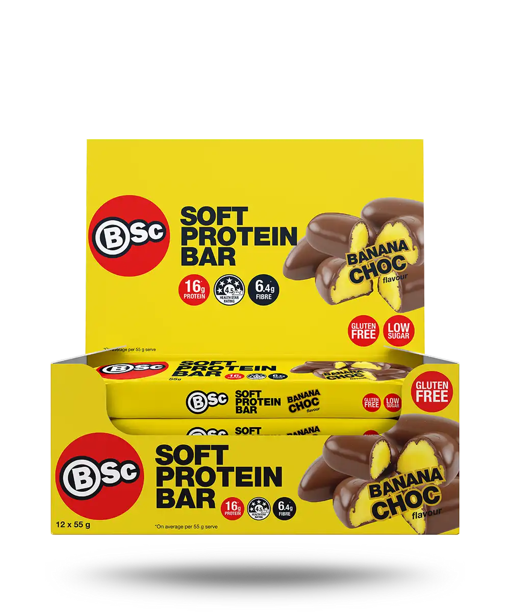 BSc Soft Protein Bar 55g Banana Choc - 12 Pack
