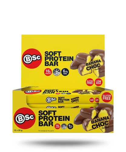 BSc Soft Protein Bar 55g Banana Choc - 12 Pack