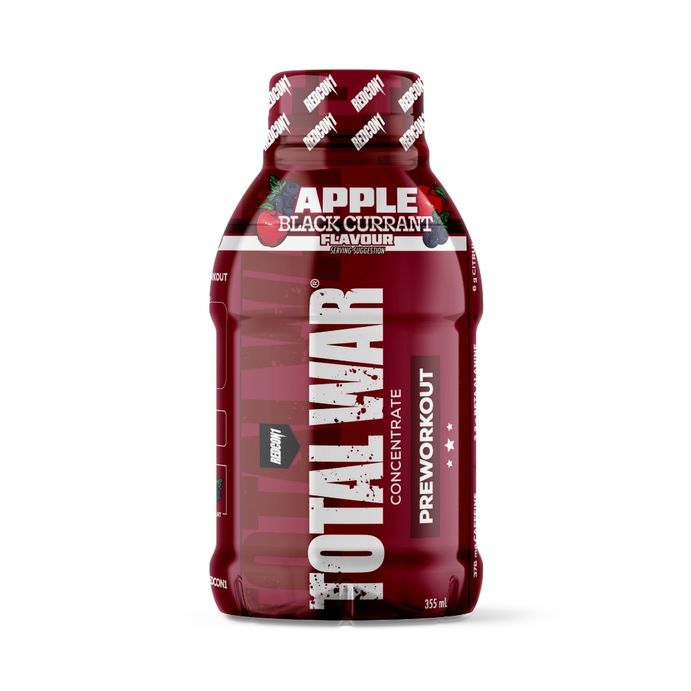 TOTAL WAR Pre Workout Concentrate RTD 355ml Apple & Blackcurrant - 12 Pack