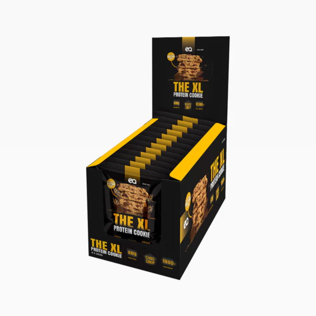 NEW EQ 1000 Calorie XL Protein Cookie 250g Choc Chip - 8 Pack