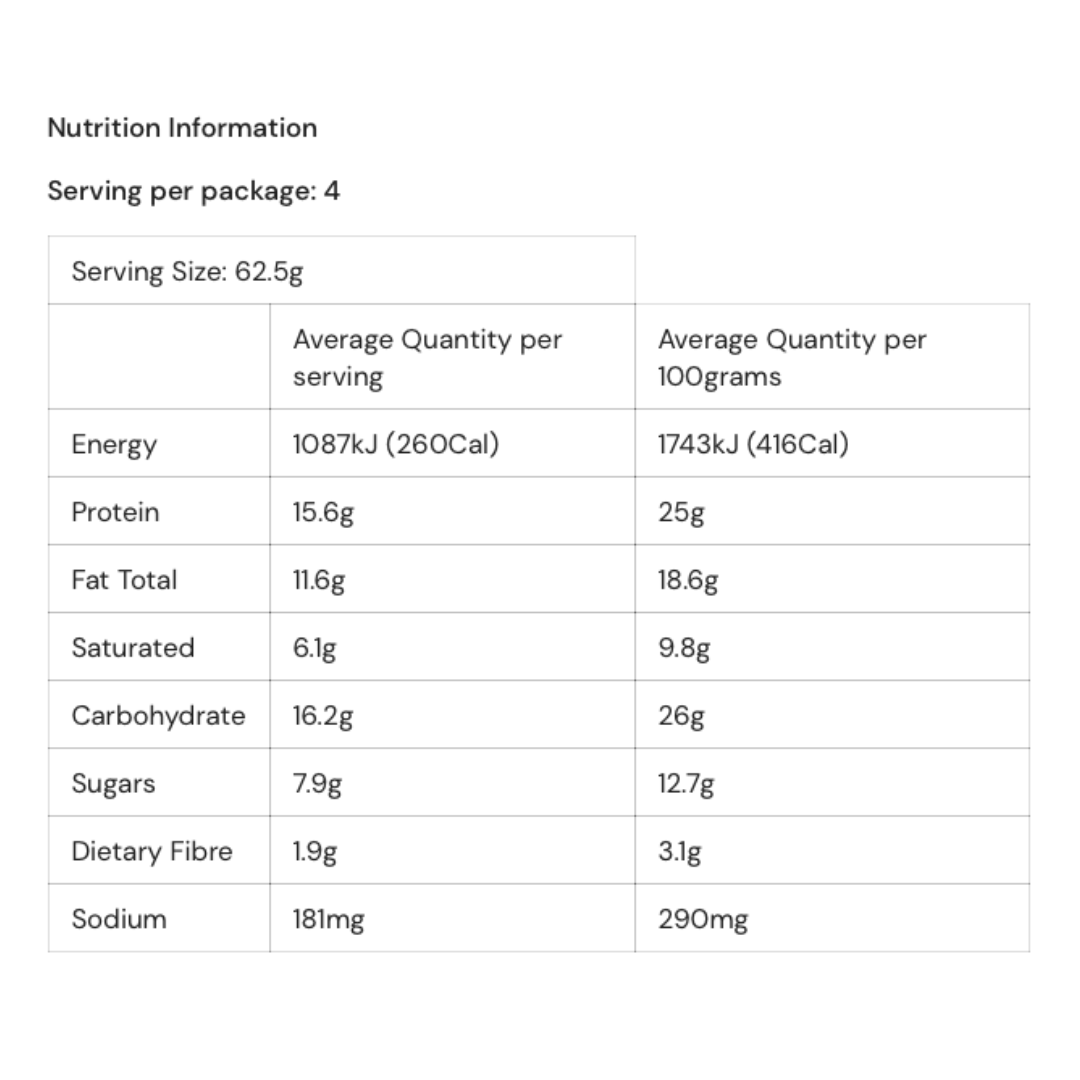 NEW EQ 1000 Calorie XL Protein Cookie 250g Choc Chip - 8 Pack