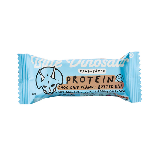 Blue Dinosaur Peanut Butter Protein Bar 45g - Choc Chip - 12 Pack