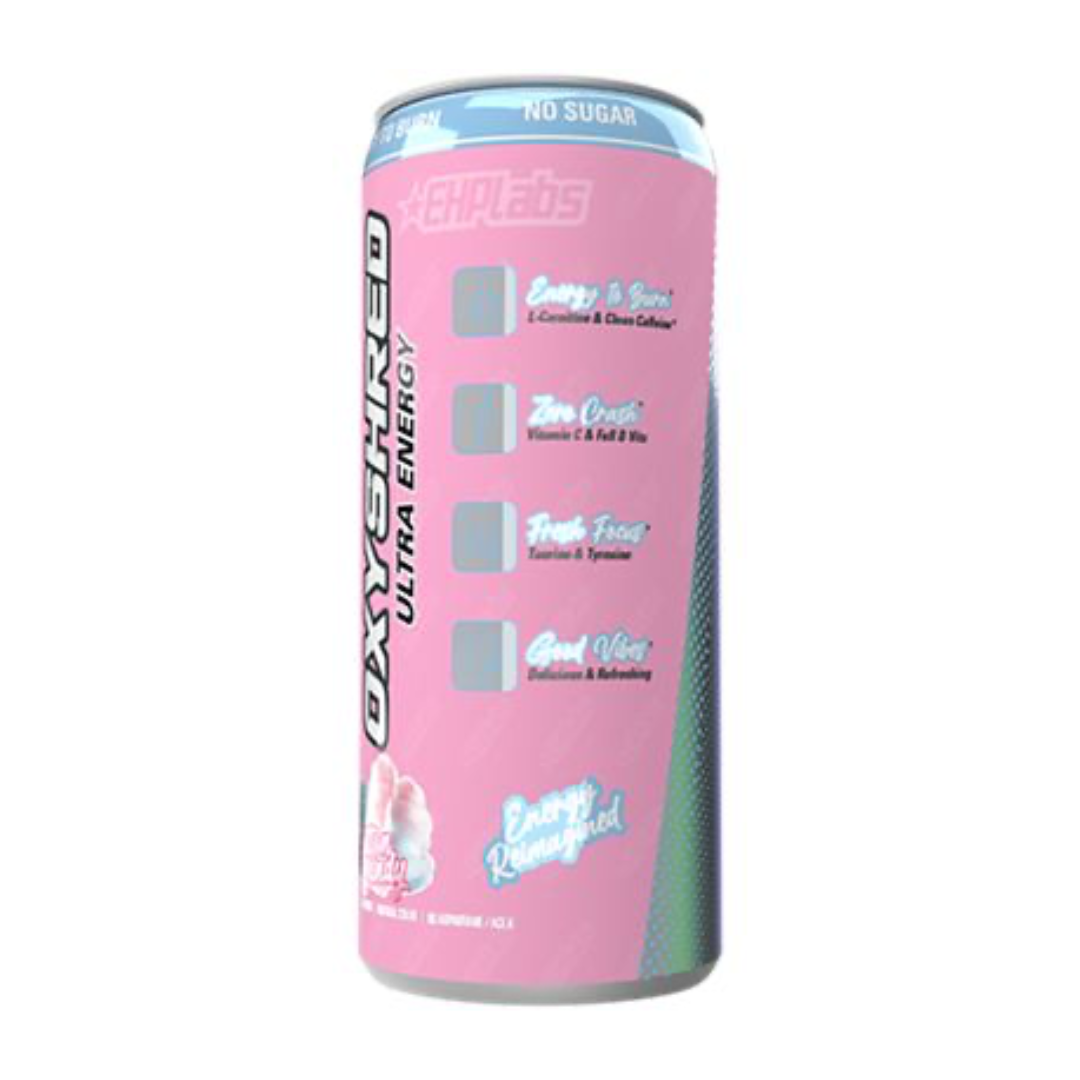 EHP Labs Oxyshred Ultra Energy RTD 355ml Cotton Candy - 12 Pack