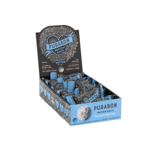 Purabon Protein Balls - 43g - Peanut Butter - 12 Pack