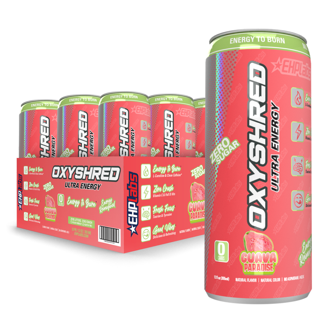 EHP Labs Oxyshred Ultra Energy RTD 355ml Guava Paradise - 12 Pack