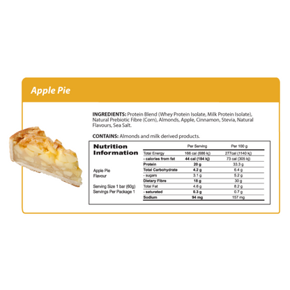 Smart Protein Bar 60g Apple Pie - 12 Pack