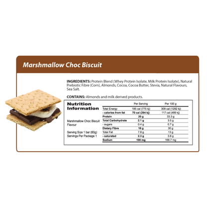 Smart Protein Bar 60g Marshmallow Choc Biscuit - 12 Pack