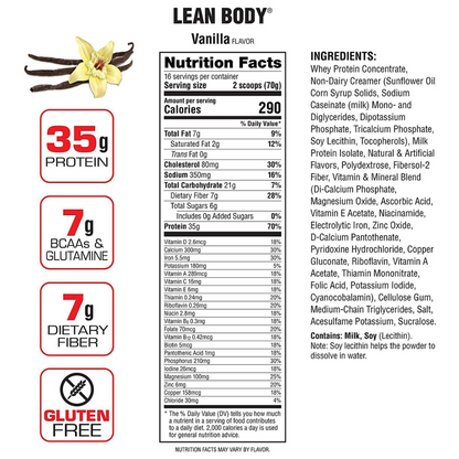 Lean Body 40g Protein RTD 500ml Vanilla - 12 Pack