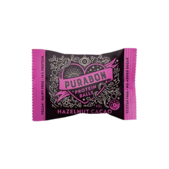 Purabon Protein Balls - 43g - Hazelnut Cacao - 12 Pack