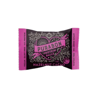 Purabon Protein Balls - 43g - Hazelnut Cacao - 12 Pack