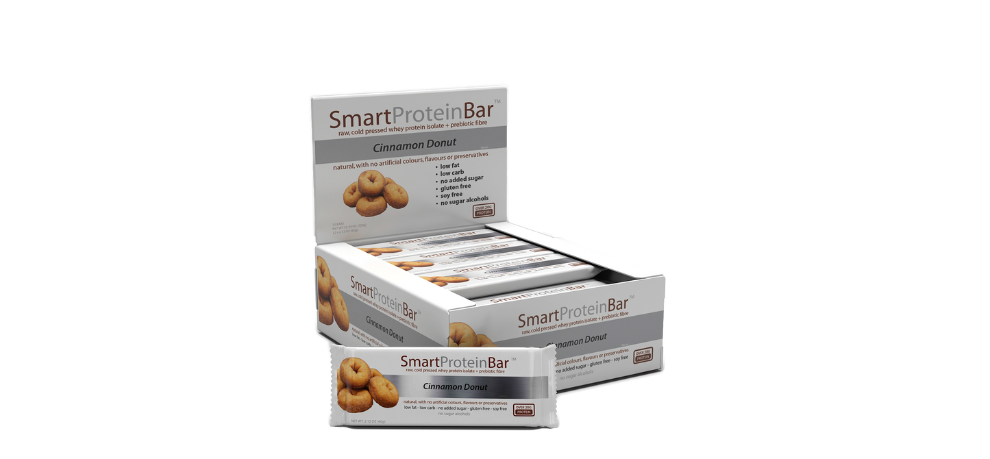 Smart Protein Bar 60g Cinnamon Donut - 12 Pack