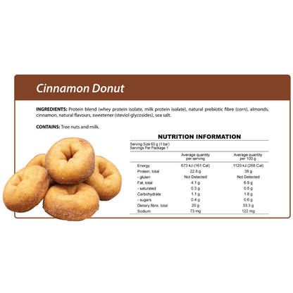 Smart Protein Bar 60g Cinnamon Donut - 12 Pack