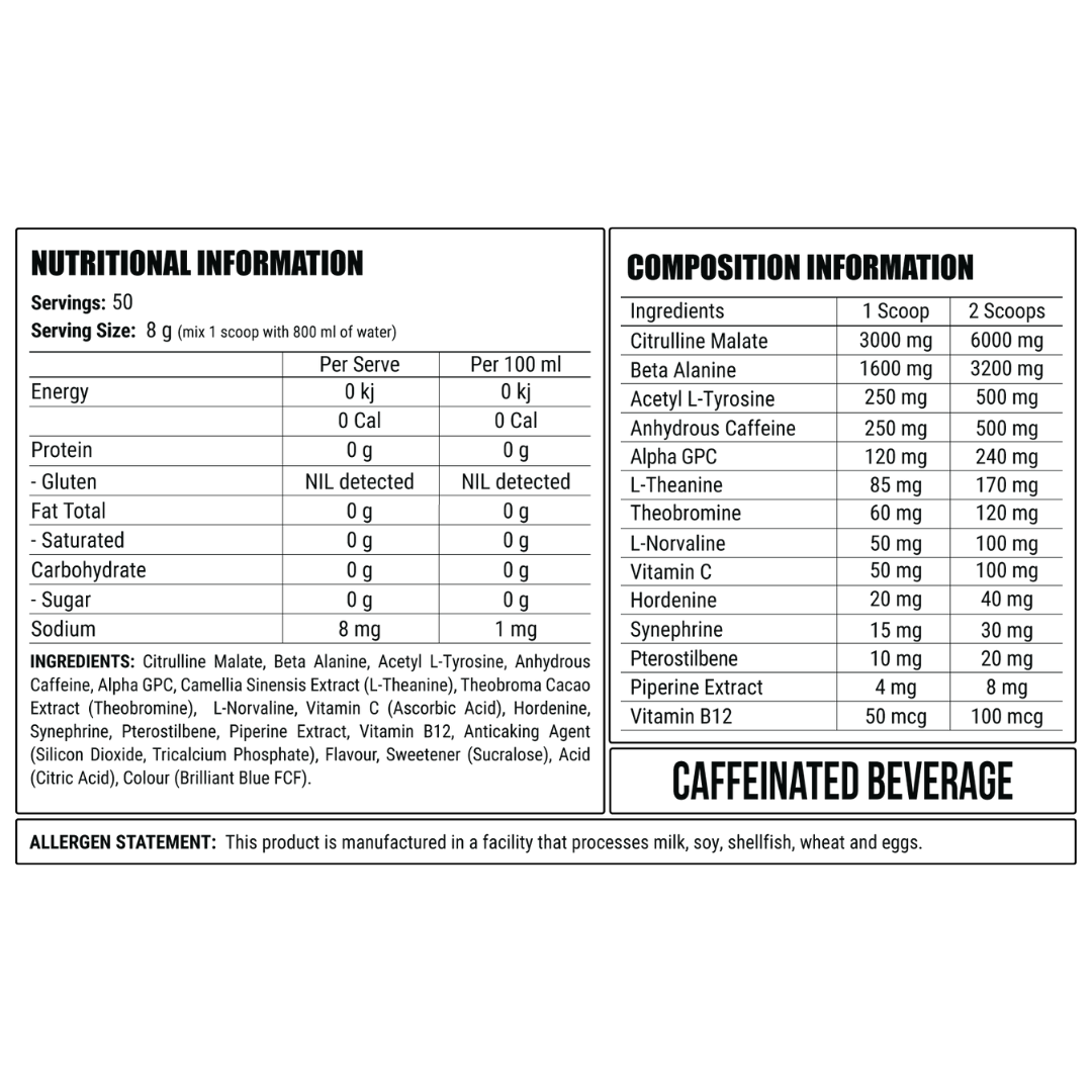 Faction Labs DISORDER Pre Workout 50 Serves - Pink Bits