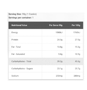 MAX'S Muscle Meal Cookie - 90g - Cookies & Cream - 12 Pack