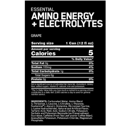 ON Amino Energy Sparkling - 355ml - Groovy Grape - 12 Pack