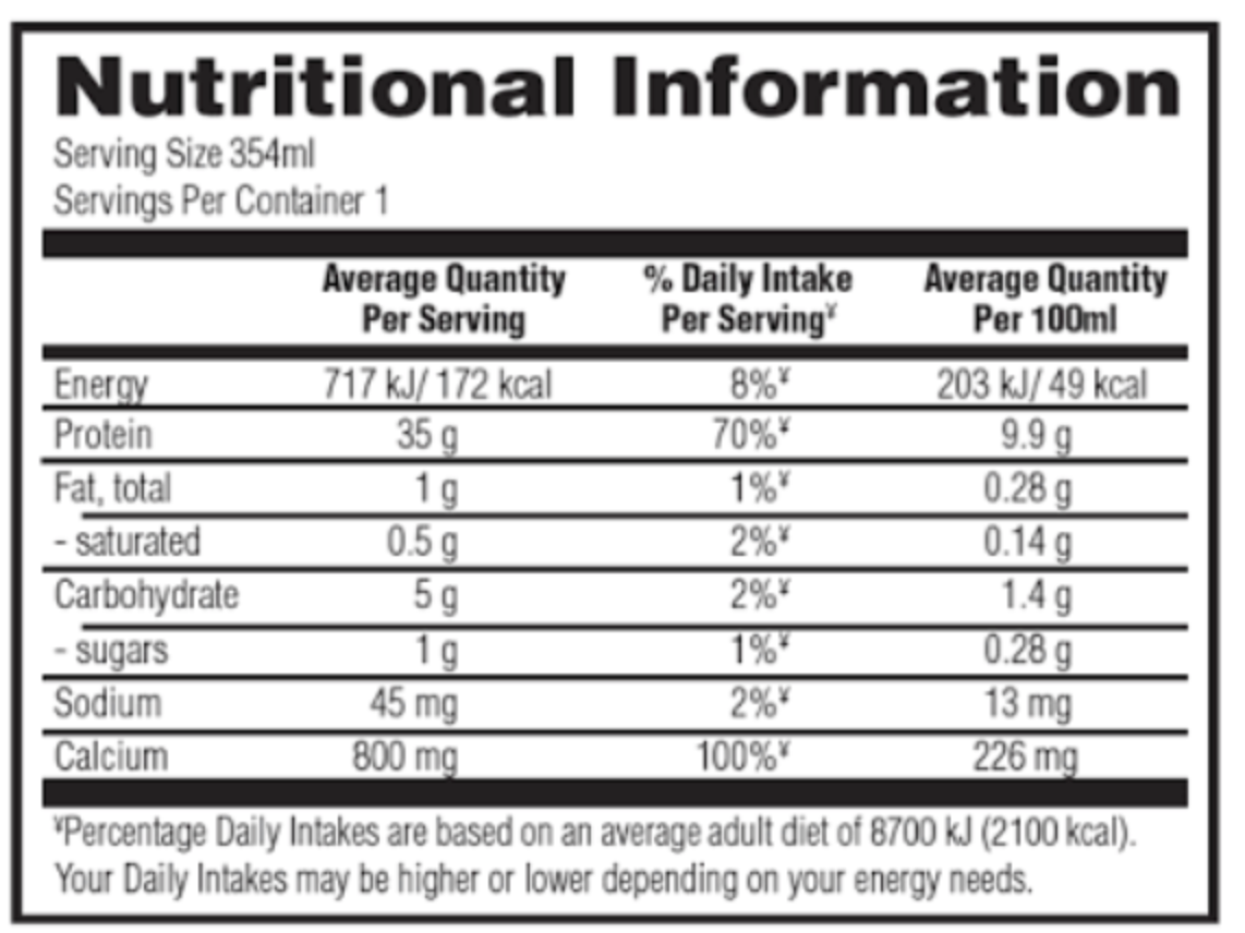 ON AUS Pure Pro Shake 50g 508ml Chocolate 12 Pack