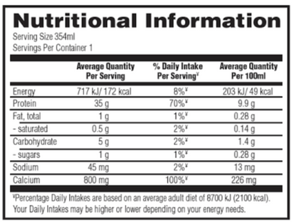 ON AUS Pure Pro Shake 50g 508ml Chocolate 12 Pack