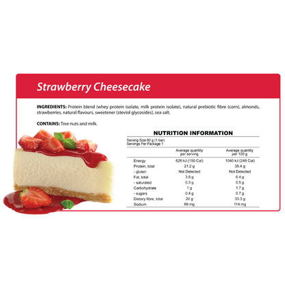 Smart Protein Bar 60g Strawberry Cheesecake - 12 Pack